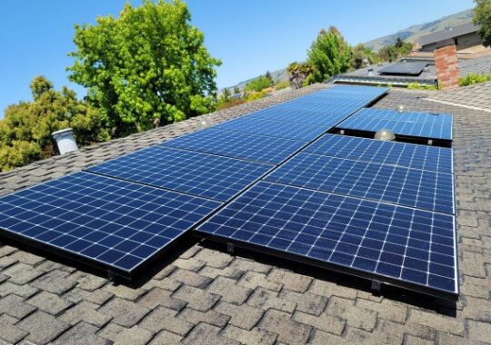 roof with solar panels